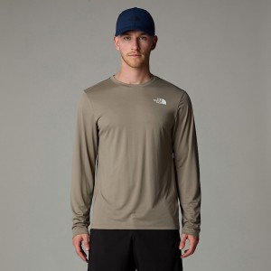 The North Face 247 Long-Sleeve Tişört Erkek Bej Rengi | NF0A47K3Q