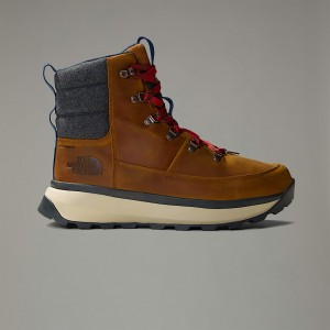The North Face Bergen Leather Waterproof Kar Botu Erkek Kahverengi | NF0A62A9P