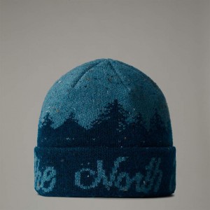 The North Face Cabin Mountainscape Bere Erkek Mavi | NF0A62X7C