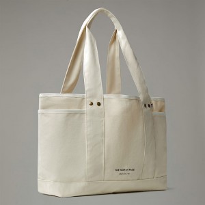 The North Face Circular Cotton Tote Çanta Kadın Beyaz | NF0A02H1R