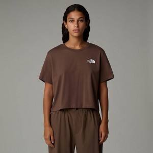The North Face Cropped Simple Dome Tişört Kadın Kahverengi | NF0A68W6H