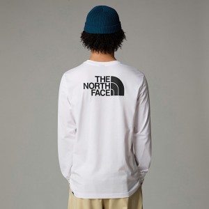The North Face Easy Long-Sleeve Tişört Erkek Beyaz | NF0A20M7S