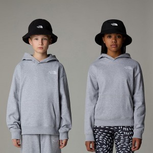 The North Face Essential Oversized Kapşonlu Çocuk Gri | NF0A89Y7T