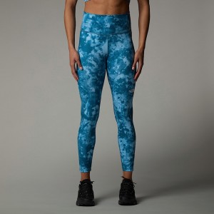 The North Face Flex High Rise 7/8 Printed Tayt Kadın Mavi | NF0A20V7T