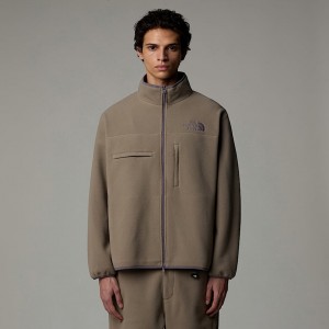 The North Face Full-Zip Polar Ceketler Erkek Bej Rengi | NF0A50F9B