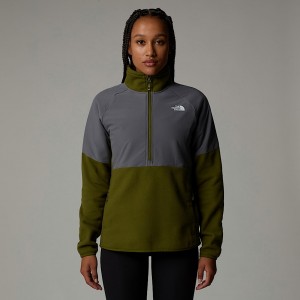 The North Face Glacier Heavyweight 1/2 Zip Fleece Sweatshirt Kadın Zeytin Yeşili | NF0A04K8R