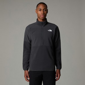 The North Face Glacier Heavyweight 1/2 Zip Fleece Sweatshirt Erkek Siyah | NF0A90V2D