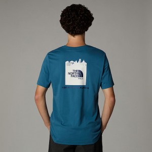 The North Face Italy Redbox Tişört Erkek Mavi | NF0A42L3M