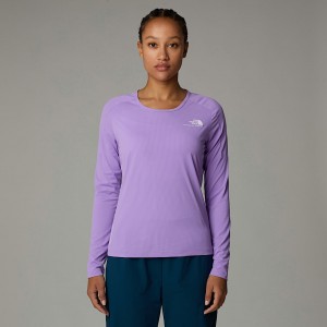 The North Face Kikash Long-Sleeve Tişört Kadın Mor | NF0A90Z6Y
