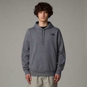 The North Face Logo Pullover Kapşonlu Erkek Gri | NF0A15P4L