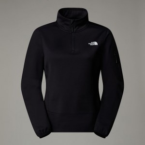 The North Face Mistyescape 1/4 Zip Fleece Sweatshirt Kadın Siyah | NF0A31Z4H