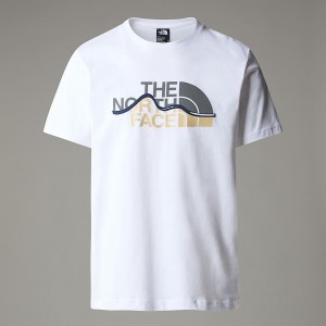 The North Face Mountain Line Tişört Erkek Beyaz | NF0A41M7T