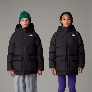 The North Face North Down Fleece-Lined Short Parka Çocuk Siyah | NF0A72O1J