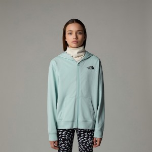 The North Face Oversized Light Full-Zip Hoodie Mont Çocuk Turkuaz | NF0A50T1P