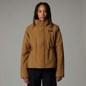 The North Face Padded 2-in-1 Convertible Mont Kadın Kahverengi | NF0A50B1N