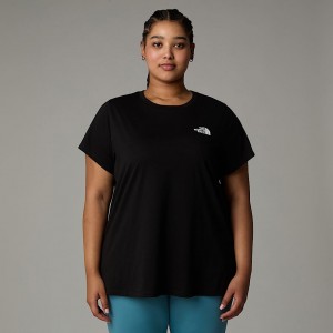 The North Face Plus Size Simple Dome Tişört Kadın Siyah | NF0A51V5Q