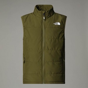 The North Face Reactor Insulated Yelek Çocuk Zeytin Yeşili | NF0A10G9K