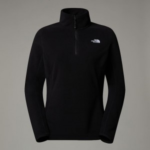 The North Face Resolve 1/4 Zip Fleece Sweatshirt Kadın Siyah | NF0A61J0W