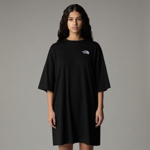 The North Face Simple Dome T-Shirt Elbise Kadın Siyah | NF0A99V7V