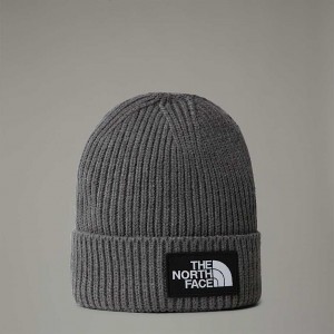 The North Face TNF Box Logo Cuff Bere Çocuk Gri | NF0A21O1T