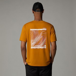 The North Face Topographic Foundation Tişört Erkek Turuncu | NF0A47L8U