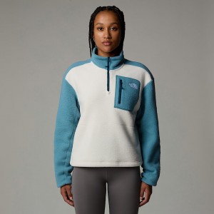 The North Face Yumiori 1/4 Zip Fleece Jacket Sweatshirt Kadın Mavi | NF0A39B5Q